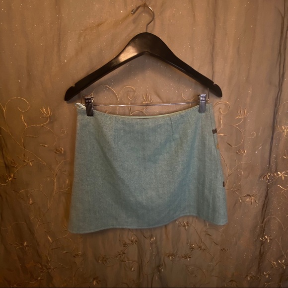 S Small Judith March Wool Blend Embroidered Skirt - Picture 2 of 5